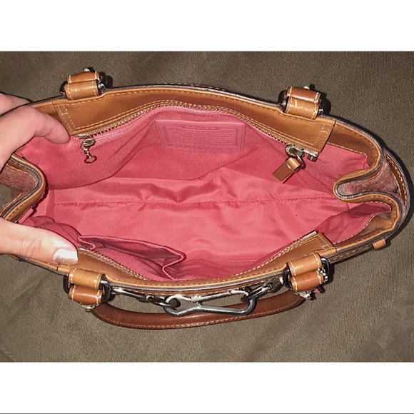 Coach Hampton Herringbone Handbag - Picture 6 of 8